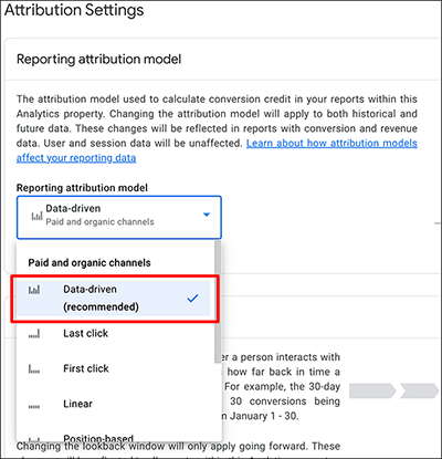 Attribution Settings