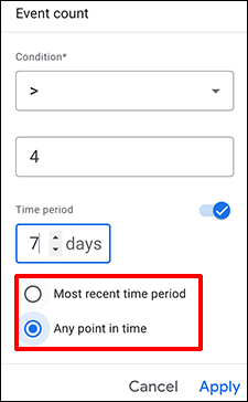 Metric Time Period Example