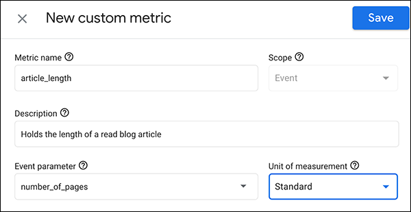 Custom Metric UI