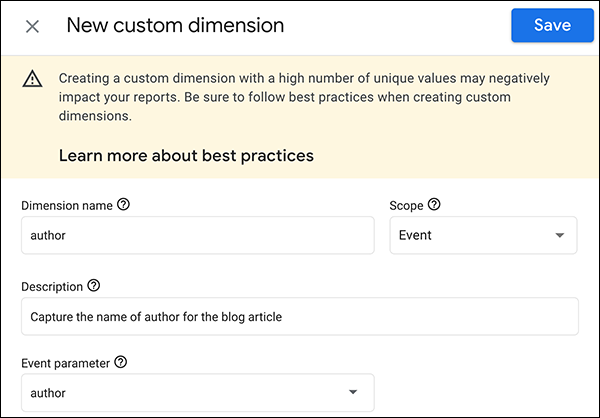 Custom Dimension UI