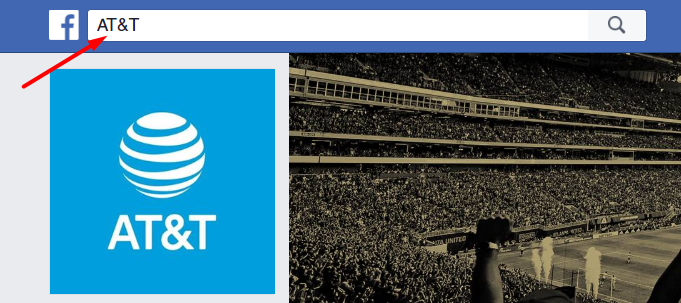 AT&T on Facebook Search