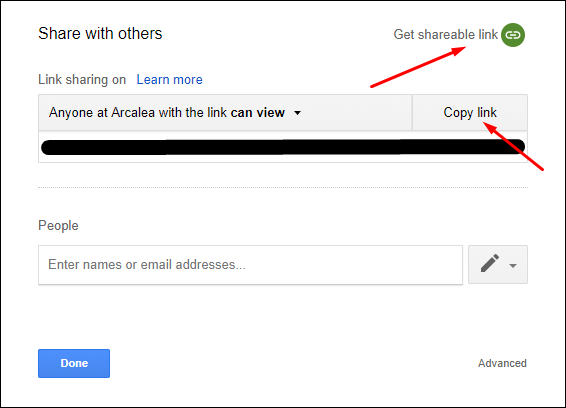 Google Drive Sharing