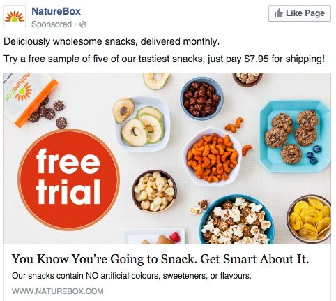 NatureBox Facebook ad 