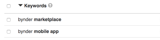 Bynder Marketplace Keywords